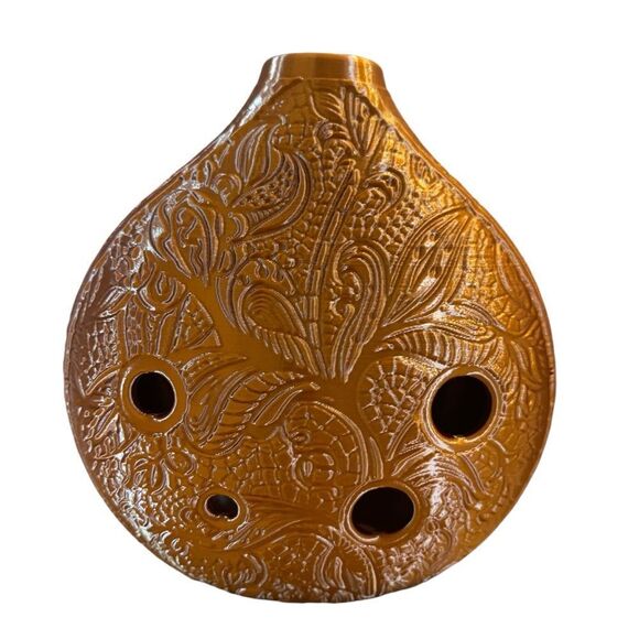 Unique Metallic Copper Filigree Ocarina Set – The Perfect Gift for Music Lovers! - Picture 2 of 5